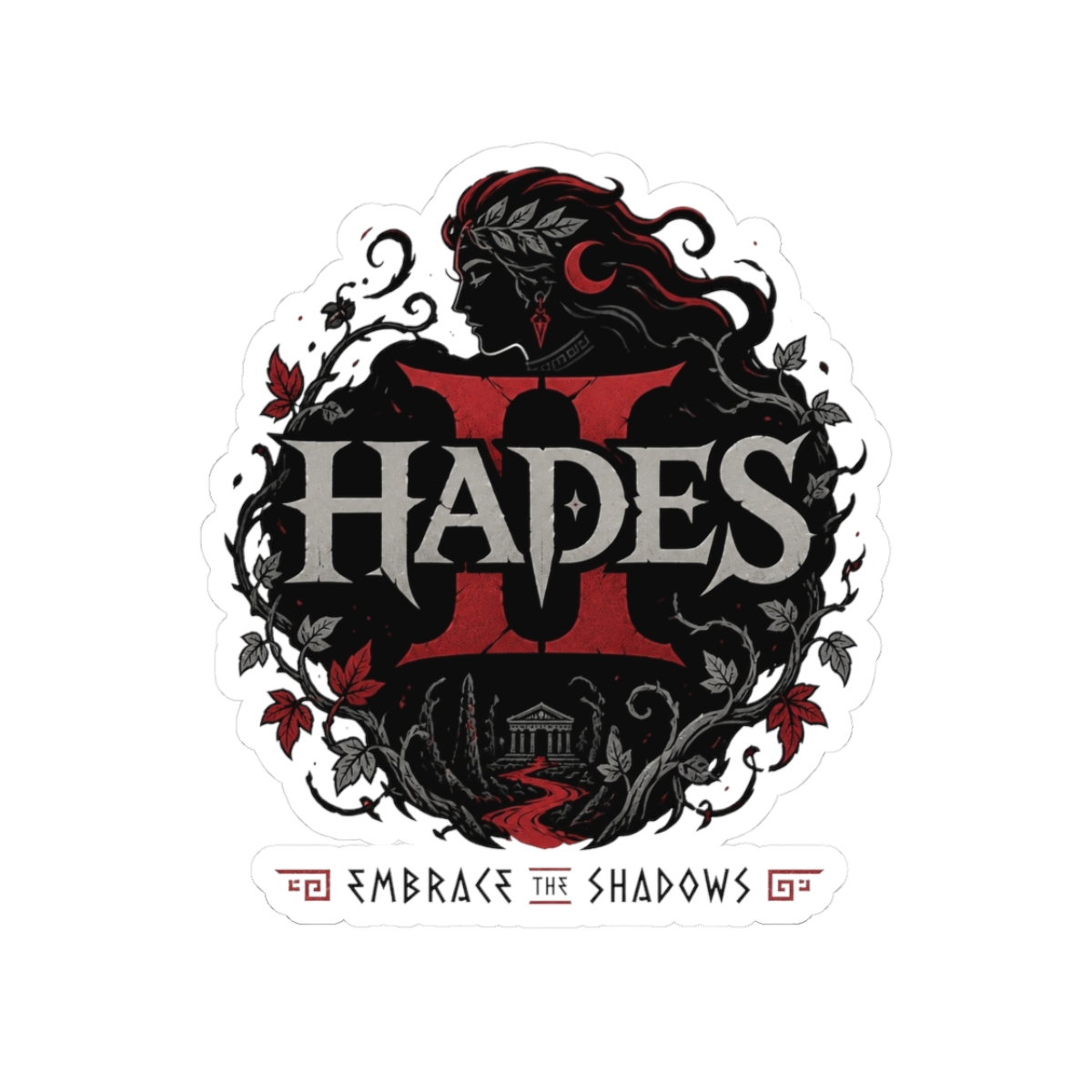 Hades II "Embrace the Shadows" Sticker - alternate angle 3, merchandise