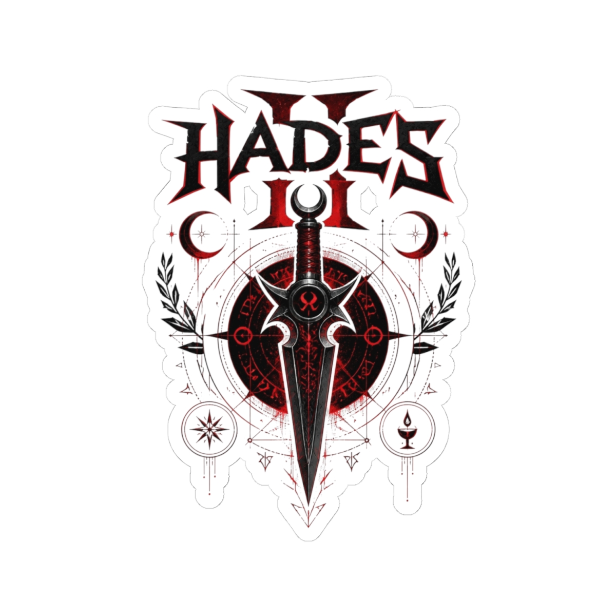 Hades II "Hades II" Sticker - alternate angle 2, merchandise