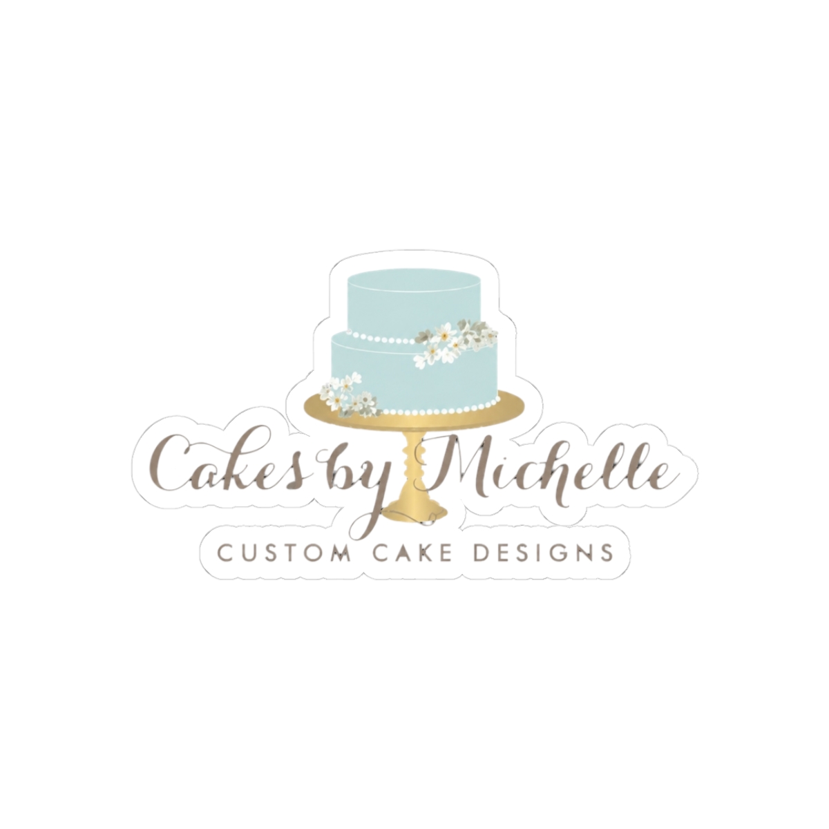 Elegant Blue Cake with Florals Cake Decorating II Classic Round Hades Sticker - Official stickers merchandise