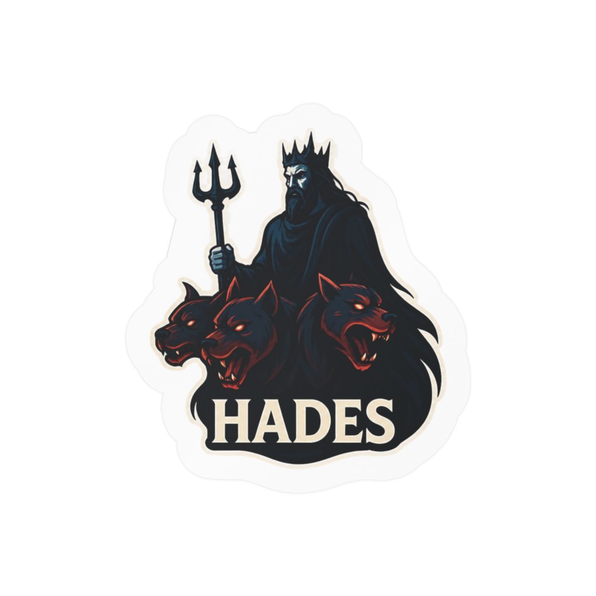 Hades with Cerberus Greek God Sticker Decal for Laptop Car Window Bumper Mythology Vinyl - Official stickers merchandise